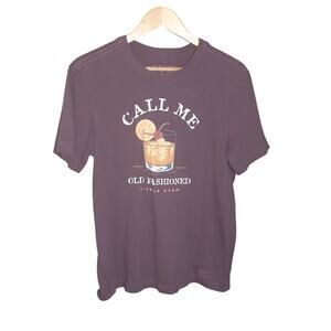 Life is Good Mens Call Me Old Fashioned Graphic Crusher Tee Size Small